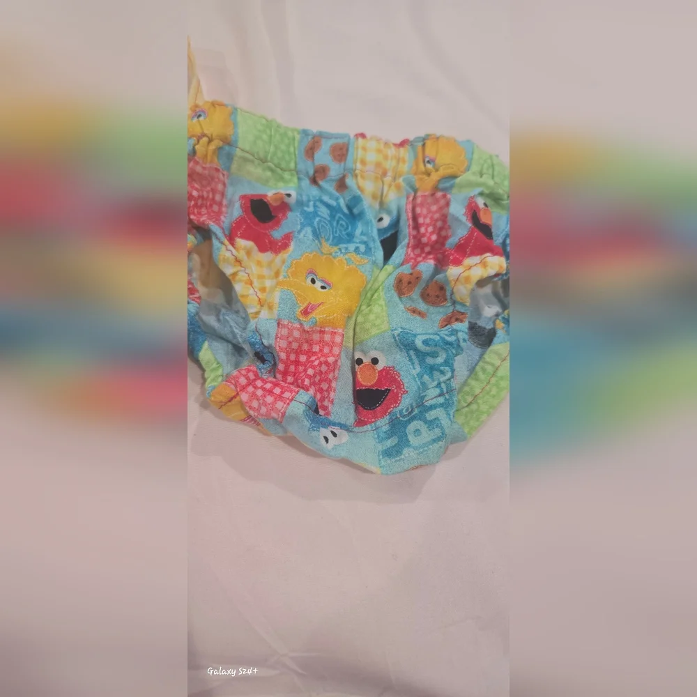 Colorful Sesame Street Kids Tie and Diaper Cover Set.. son wore once for a photo